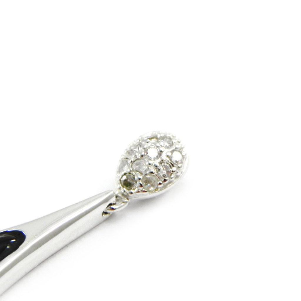 Les Trésors De Lily [F6313] - Silver 'Obao' Onyx Pendant