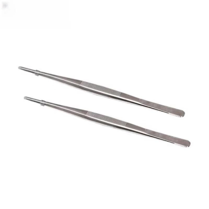 Aokewen 14cm Stainless Steel Straight-Tip Tweezers (5-Pack)