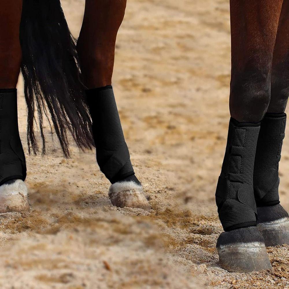 4 Stück/Set 3 Größen Sport-Beinschutz für Pferde Set Langlebige Beinschutz-Unterstützungsausrüstung Schützt die Beine des Pferdes