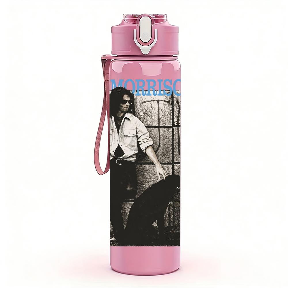 1PC Vintage Black White Band Poster Print 750ml Portable Sports Water Bottle Leakproof Gym Outdoor Travel Drink Cup