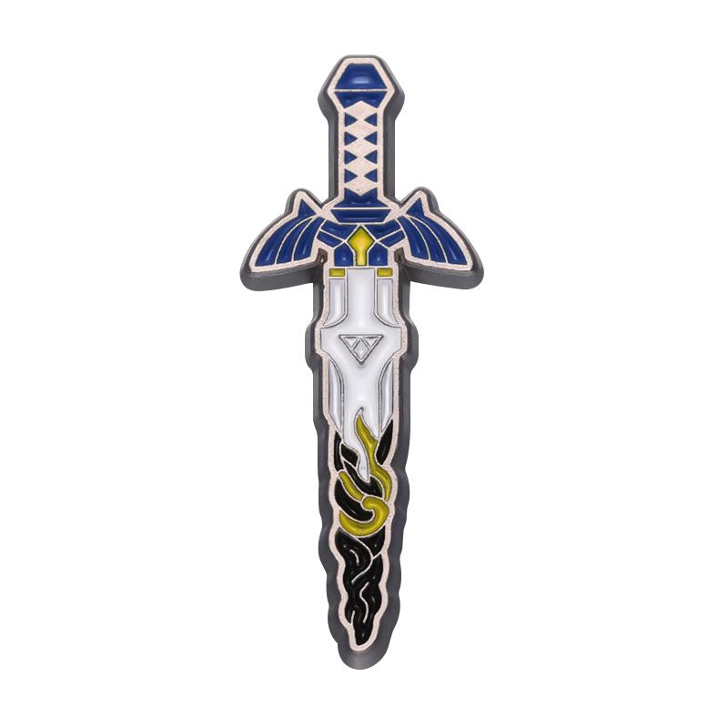 Anime Game Enamel Pins Custom Sword Witch Shield Brooch Lapel Badges Cartoon lement Shield Jewelry Gift for Player