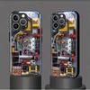 Creative Mechanical Circuit Board Pattern Tempered Glass Black Phone Case For Samsung Galaxy S25 S24 S23 Ultra Plus FE Cover