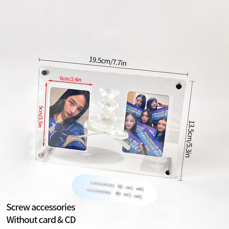 Acrylic Photo Frame Kpop Photocard Stand Idol Photocard Display Picture Frames Photo Card Protector Frame Room Desktop Decor