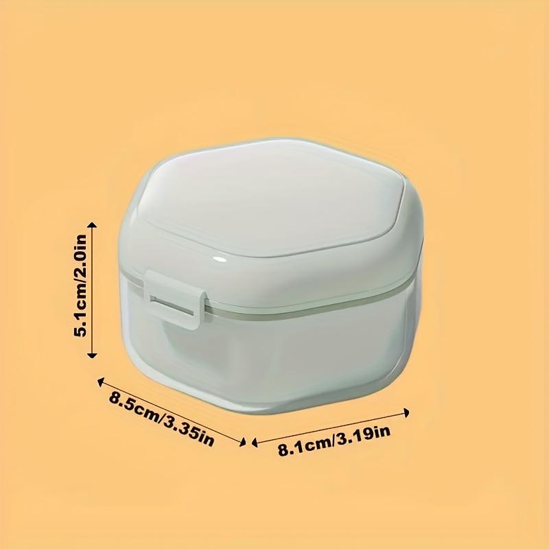 1pc Portable Easy-to-Clean Dental Retainer Case - Durable Travel and Daily Use Denture Storage Box for Orthodontic Braces, Ideal for False Teeth Care