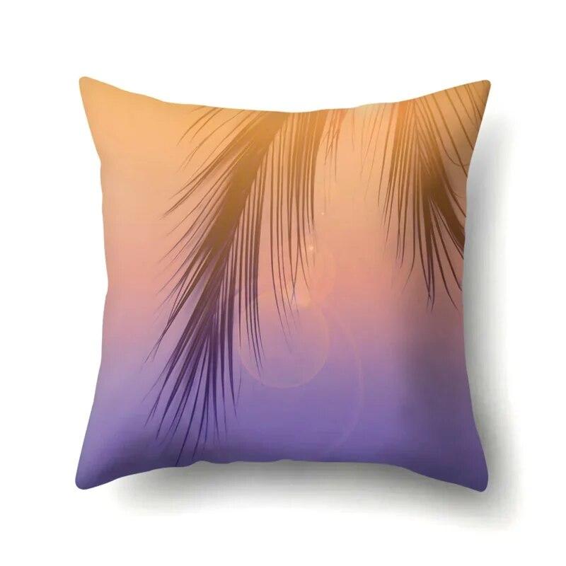 45x45cm Plant Flower and Leaf Printing Series Throw Pillow Cover Sofa Office Seat Car Cushion  Home Decoration