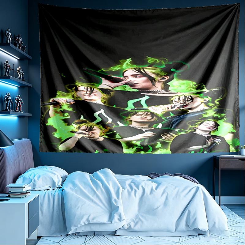 Billie Eilish Print Tapestry, Lightweight Wall Hanging, for Bedroom, Dorm, Living Room, Home Art Decor, Birthday Christmas Gift for Friends