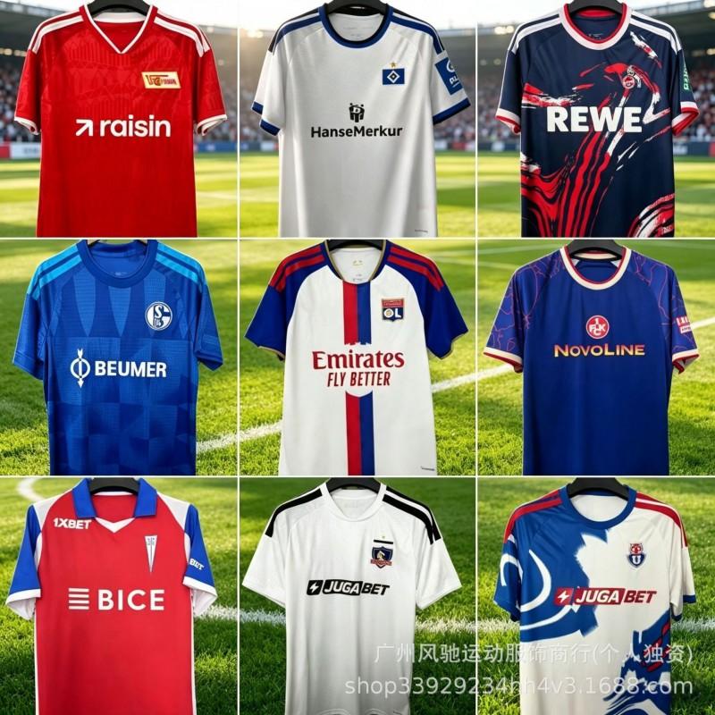 26/27 Football Jersey Unisex Short Sleeve Training Shirt Breathable Sports Top