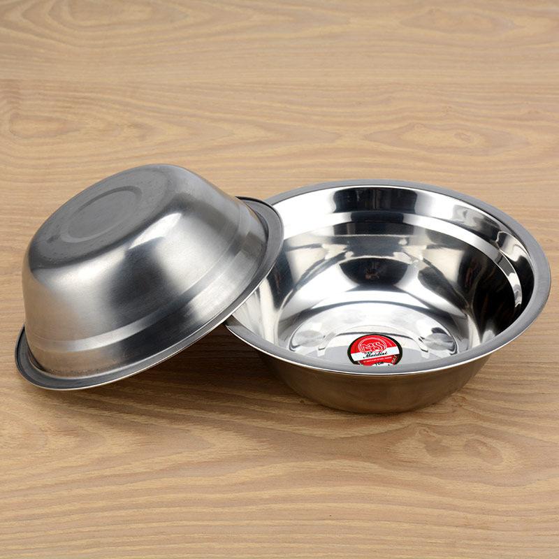 304 Stainless Steel Basin Bowl Salad Mixing Bowl Soup Bowl Vegetable Washing Bakeware Kneading