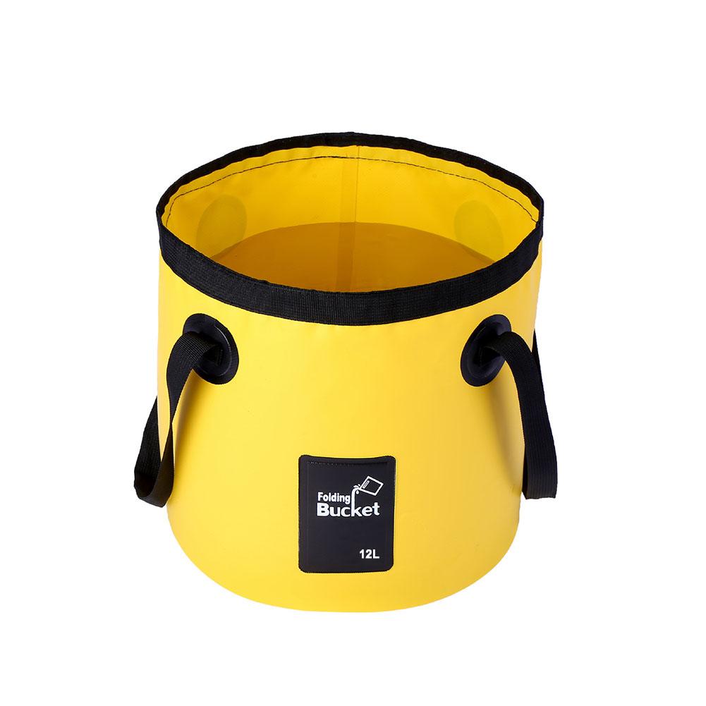 12L Faltbarer Eimer Tragbarer Outdoor-Reise Faltbarer Wassereimer Schüssel Spüle Waschtasche Autowascheimer Multifunktion für Camping