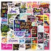 50 Inspirational English Phrase Stickers Diy Mobile Phone Case Luggage Notebook Skateboard Water Cup Creative Stickers