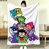Teen Titans Print Flannel Blanket, High Quality Comfortable for All Seasons, Home Decor, Warmth and Comfort, Perfect for Christmas Gifts