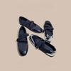 Fashion Spring Autumn Women's Flat Ballet Shoes Soft Bottom round Toe Mary Jane Single Shoes Elastic Band Silver Color Comfortable Flats