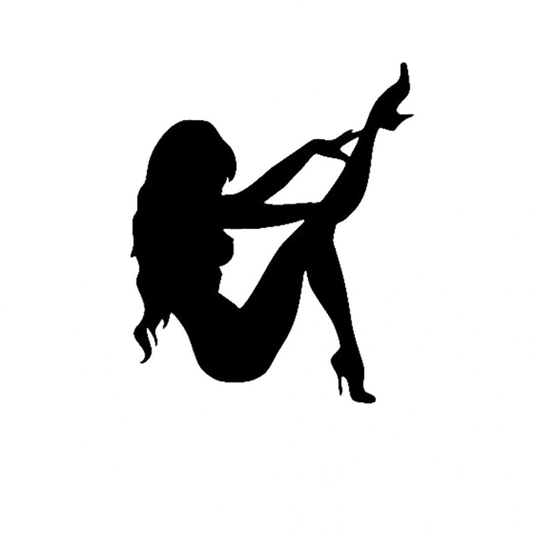 

Водостойкая сексуальная красота самоклеящаяся декоративная наклейка Светоотражающая наклейка на автомобиль чёрный