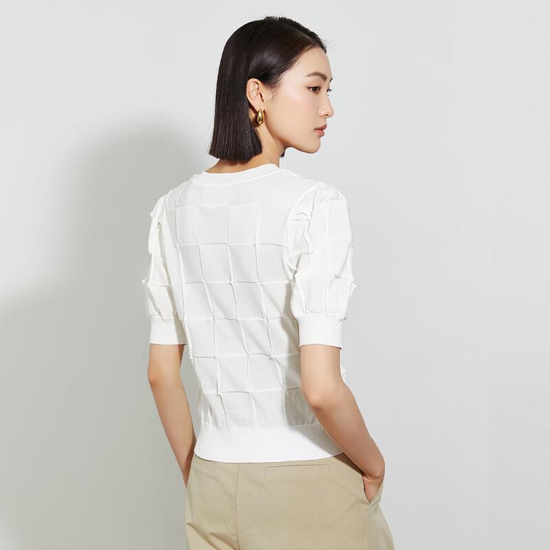 Tatu Women's Retro Geometric Short Sleeve Knit Top