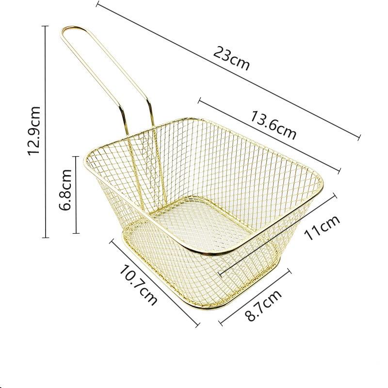 Pommes Frites Korb Tragbar Edelstahl Pommes Mini Frittierkorb Sieb Fritteuse Küche Kochkorb Sieb Zubehör