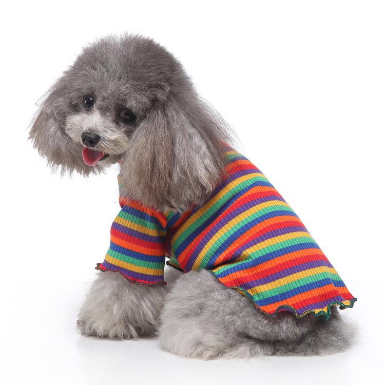 Meiqi Pet Spring & Summer Striped Dog Turtleneck Sweater