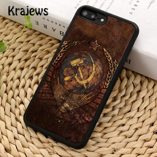 Krajews New Style Russia Soviet Flag Soft Phone Case Cover For iPhone 17 Air 16 15 14 plus 11 12 13 pro max coque Fundas