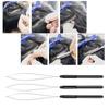 5Pcs Micro Rings Beads Tool Loop Plastic Handle Pulling Needle Wigs Hair Extensions Looper with Iron Wire Salon Barber Supplies