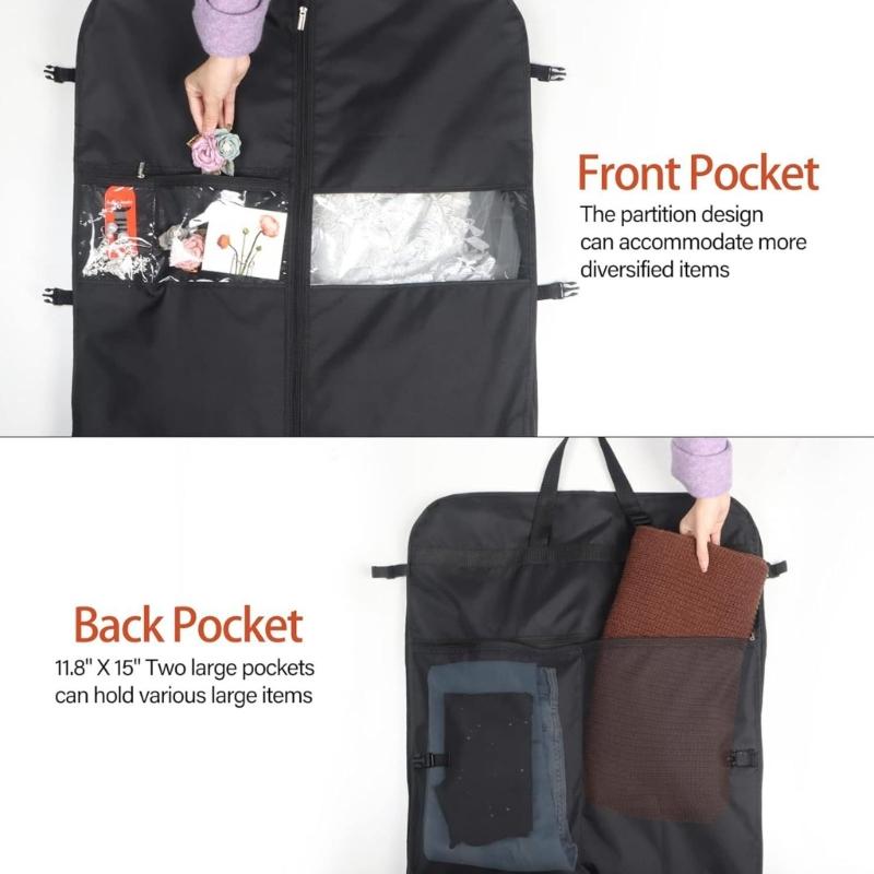 Oversized 72-inch Beschermende Bruidsjurk Opbergtas Herbruikbare Opvouwbare Hangende Organizers Oxford Stof Stofhoes