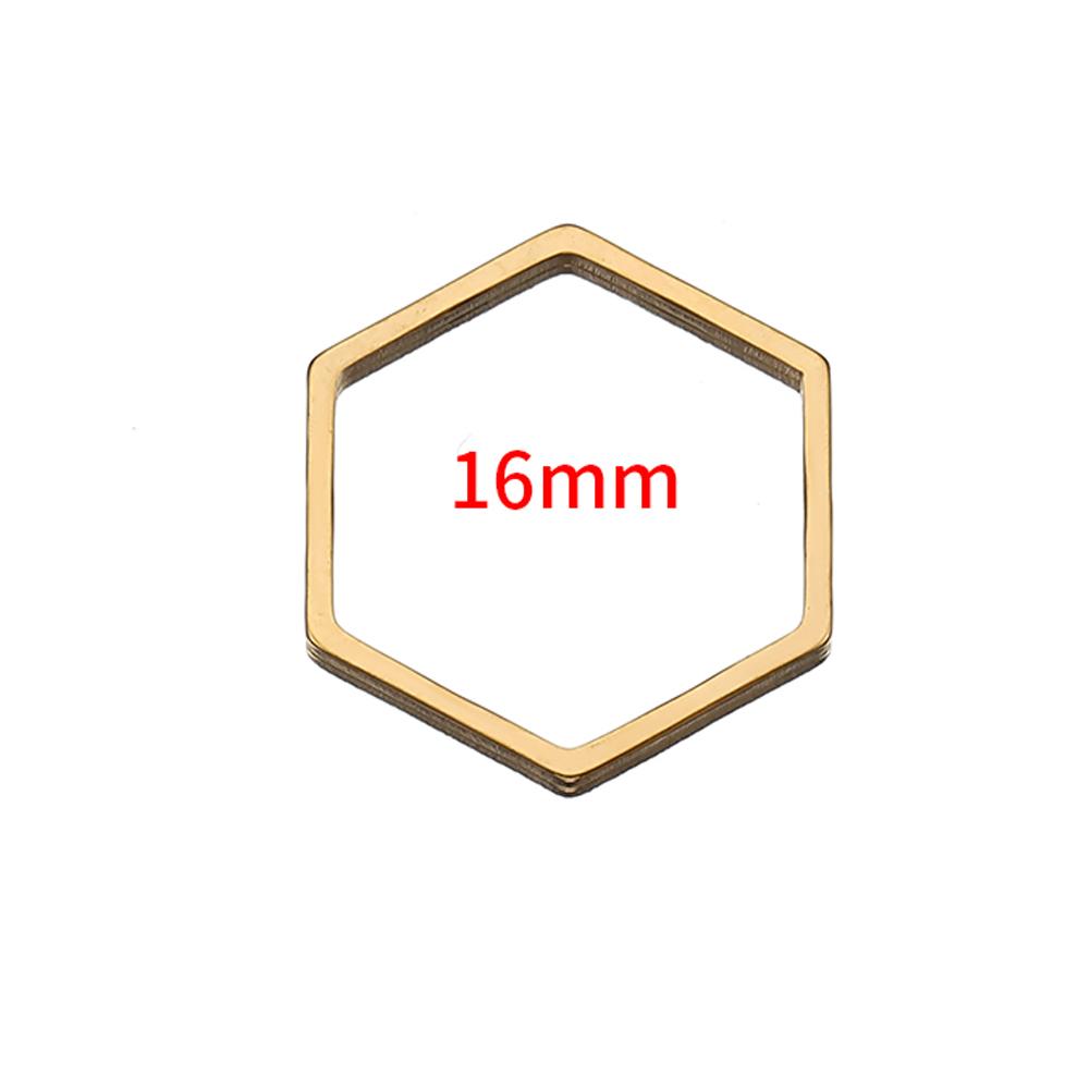 20pcs Stainless Steel Frames Charms DIY Resin Earring Pendants Base Geometry Hexagon Blank Bezel for Jewelry Making DIY Findings
