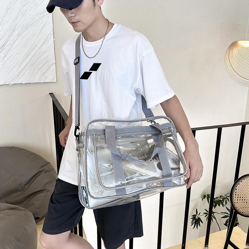 Men and Women's Waterproof PVC Fashion Casual Beach Bag Waterproof Belt Shoe Storage Jelly Transparent Swimming Bag
