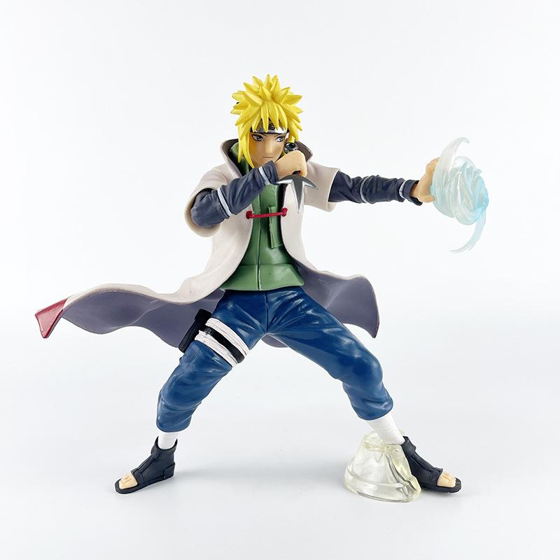 21CM Anime Naruto Rasengan Uzumaki Naruto Uchiha Sasuke Combat Pattern Figure Scene PVC Doll Model Decoration Toys Gift