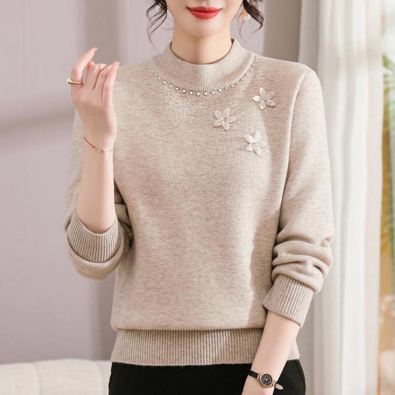 YUZHAOLIN Women's Floral Knit Pullover Sweater
