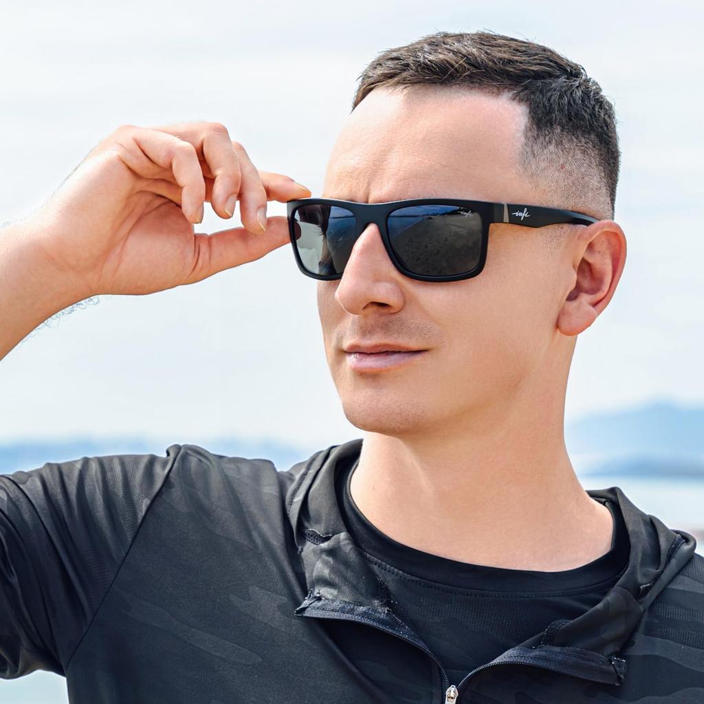 Polarized with Mirror UV for Sea UV Black [INFI] Sunglasses, Ultralight, Sports, Strap, Lens, Protection,