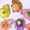1 Set Cute Turtle Miniatures 24 Fruit And Vegetable Design Tiny Turtles in Mini Luggage Box Glow-in-The-Dark Resin Turtles for Kids Party Favors
