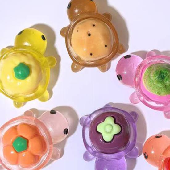 1 Set Cute Turtle Miniatures 24 Fruit And Vegetable Design Tiny Turtles in Mini Luggage Box Glow-in-The-Dark Resin Turtles for Kids Party Favors