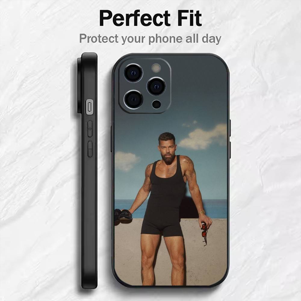 Ricky M-Martin Printed Phone Case For iPhone17,16,15,14,13,12 Plus,Max Soft Silicone Black Cover