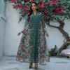 New Middle East Fashion Print Embroidered Robe Dress Printed Embroidered Robe Dress