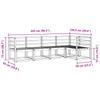 Outdoor Sofa Set 5 Pieces White Solid Acacia Wood