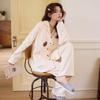 2025 Women's Spring/Fall Long Sleeve Pajama Set - Casual, Loose, and Sweet Two-Piece Sleepwear.