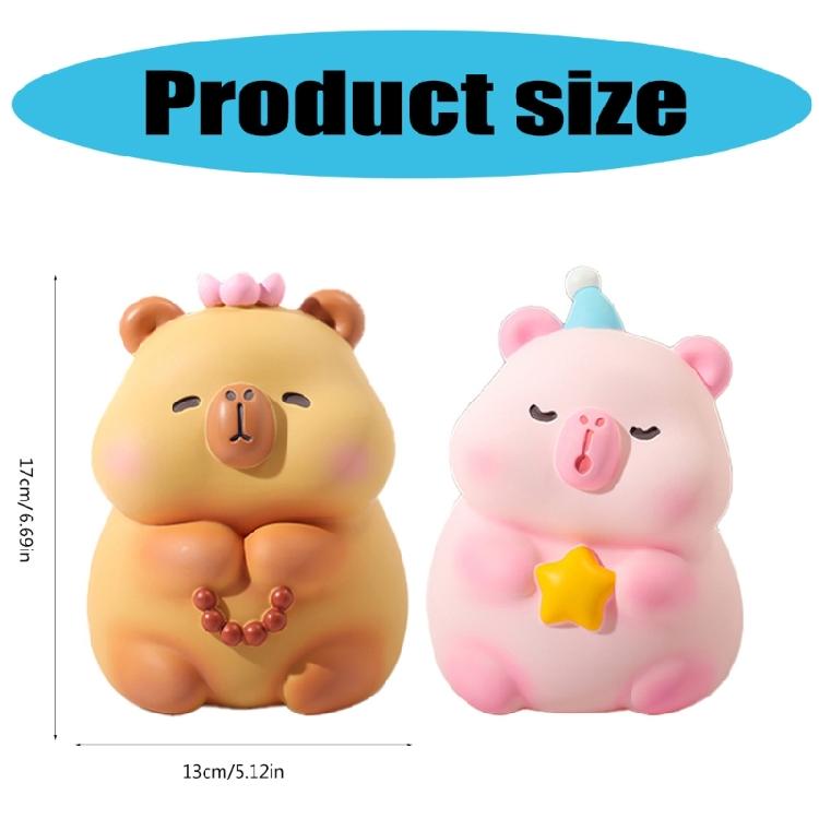Medium Sized Piggy Banks for Children Resins Kapibara Animal Shape Money Coin Banks for Saving and Desktop Decoration