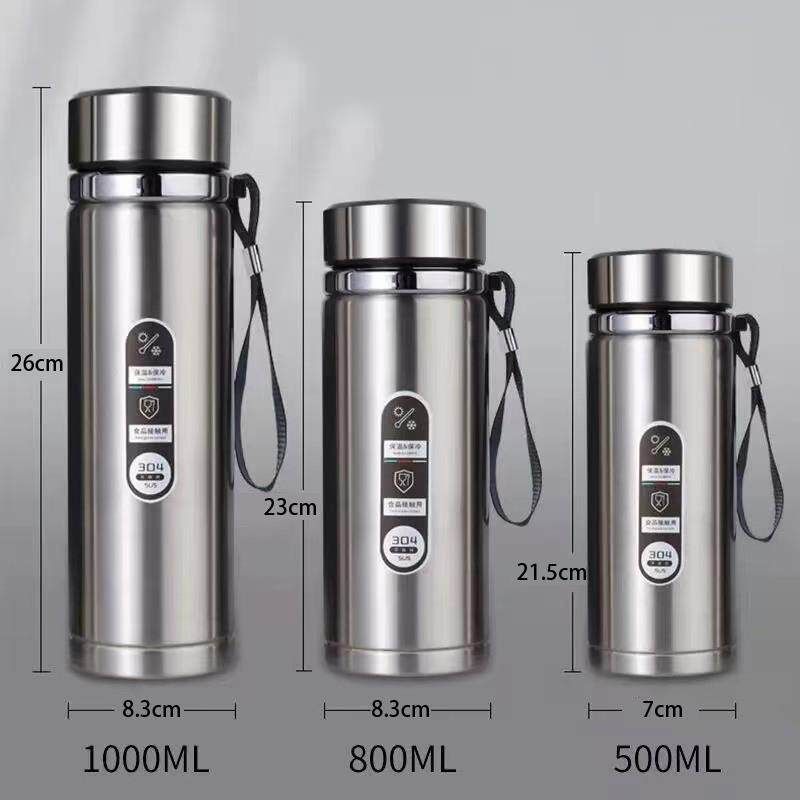 Japan's New Model Portable Outdoor Business Water Cup with Filter, Tea Brewing Cup, Stainless Steel Large-Capacity Thermos Cup