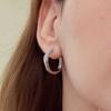 Niche Design Circle Inlaid Zircon Cross Irregular Ear Buckle Temperament Versatile Fashion Commuter Earrings