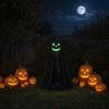 Ghost Wall Hanging Halloween Decoration for Outdoor, Large Light Up Standing Ghost, Festive Decorations Adjustable Spooky Black Decor Porch, Yard Lawn