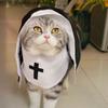 Nun Style Pet Costume Breathing Material Fun Photo Prop For Small And Medium Pets