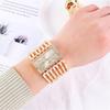 Women's Quartz Watches Stainless Steel Bracelet Hollow Clock Wristwatch
