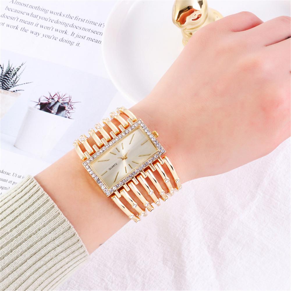 Women's Quartz Watches Stainless Steel Bracelet Hollow Clock Wristwatch