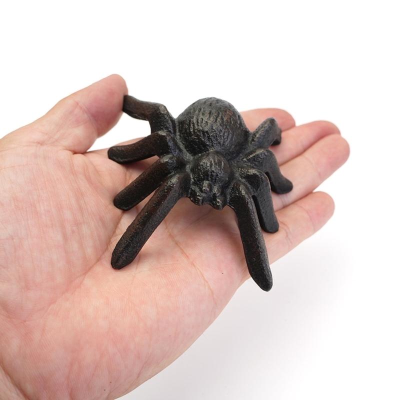 Antique Cast Iron Spiders Sculpture Handcrafted Home Decors Unique Ornament For Gothic Office Desk Shelf Display Gift