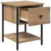 Artisan Oak Nightstand 34 X 35.5 X 45 Cm Particleboard