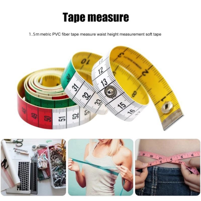 1.5 Meter Tear Resistant Measuring Tape Colorful Snap Markers Soft Tape Measure For Precisions In Tight Space