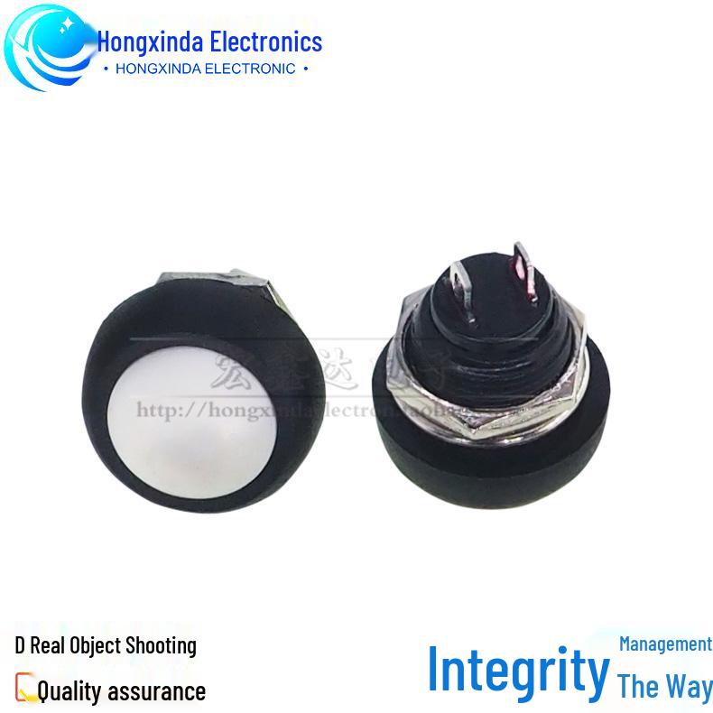PBS-33B 12MM Small Waterproof Self-Reset Button Switch - Red, Black, Blue, Green, Yellow, White