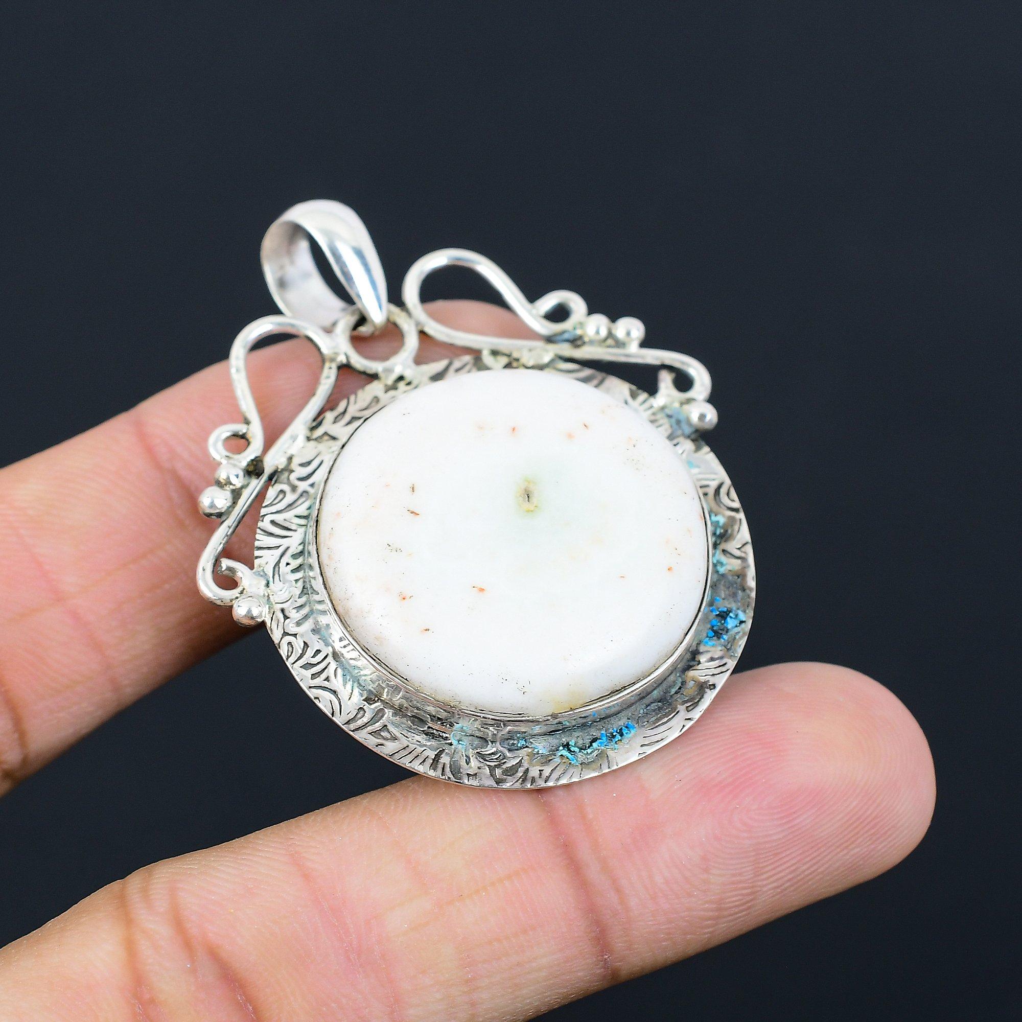 

Daughters Day Deal Sterling Silver Natural Solar Moss Opal New Pendant Jewelry