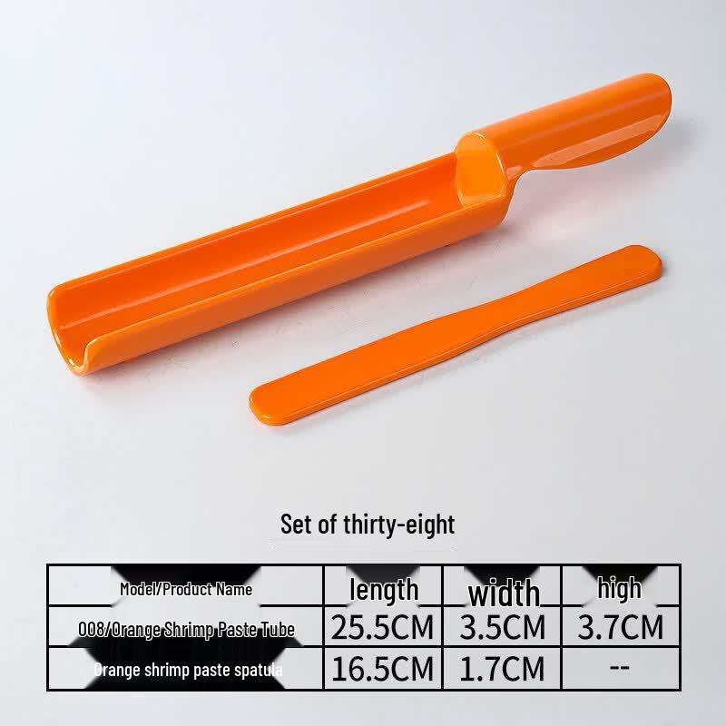 Ruhan Large Orange 8-Cavity Melamine Meatball Maker with Spoon