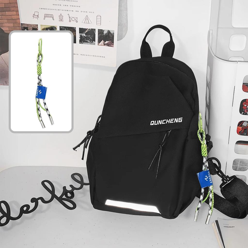 Crossbody Bag Men's Single Shoulder Small Backpack Chest Bag Women's Cycling Sports Mountain Climbing Boys Tablet Lightweight Mo