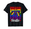 Proud Bestie Gay Pride Flag Rainbow LGBTQ Best Friend Girl T-Shirt