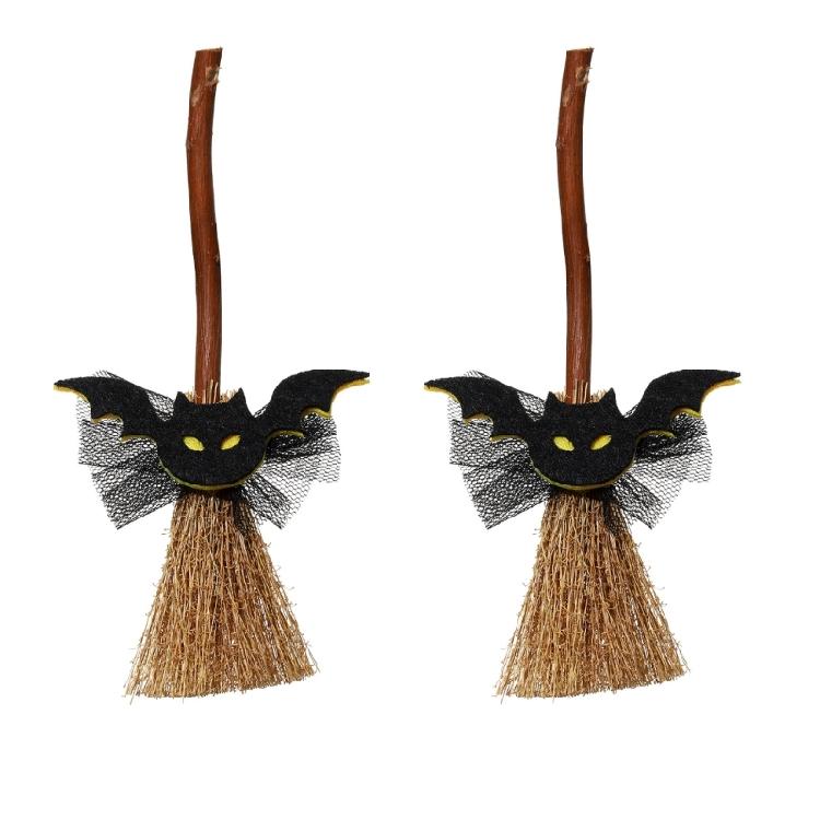 

Halloween Decorations Small Witch Broom Pendant Wooden Witches Brooms Hanging Decorations Wooden Broomstick Ornament